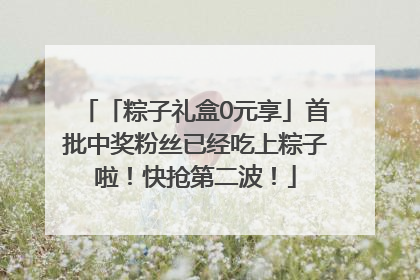 「粽子礼盒0元享」首批中奖粉丝已经吃上粽子啦！快抢第二波！