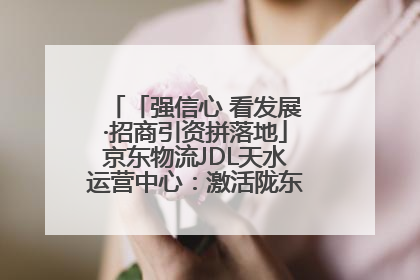 「强信心 看发展·招商引资拼落地」京东物流JDL天水运营中心：激活陇东南区域经济新引擎