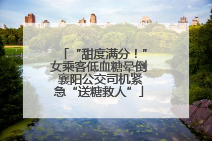 “甜度满分！”女乘客低血糖晕倒 襄阳公交司机紧急“送糖救人”
