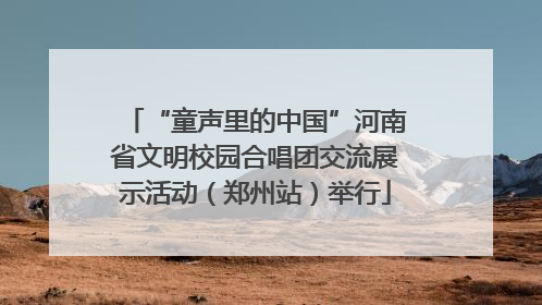 “童声里的中国”河南省文明校园合唱团交流展示活动（郑州站）举行