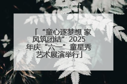 “童心逐梦想 家风筑团结”2025年庆“六一”童星秀艺术展演举行