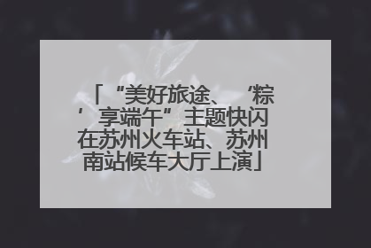“美好旅途、‘粽’享端午”主题快闪在苏州火车站、苏州南站候车大厅上演