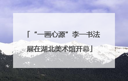 “一画心源”李一书法展在湖北美术馆开幕