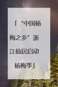 “中国杨梅之乡”浙江仙居启动杨梅季