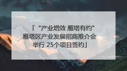 “产业增效 雁塔有约”雁塔区产业发展招商推介会举行 25个项目签约