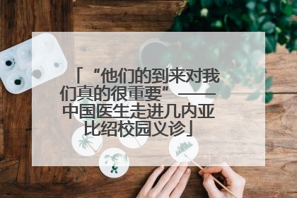 “他们的到来对我们真的很重要”——中国医生走进几内亚比绍校园义诊