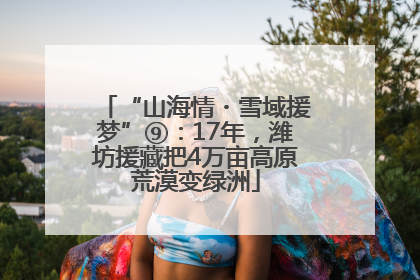 “山海情・雪域援梦”⑨：17年，潍坊援藏把4万亩高原荒漠变绿洲