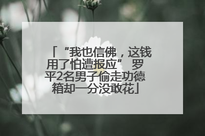“我也信佛，这钱用了怕遭报应” 罗平2名男子偷走功德箱却一分没敢花