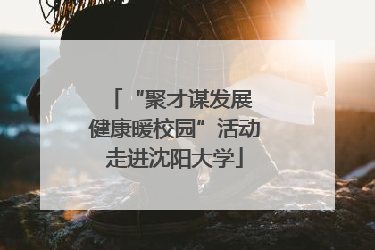 “聚才谋发展 健康暖校园”活动走进沈阳大学