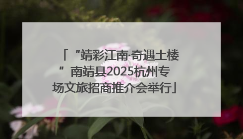 “靖彩江南·奇遇土楼”南靖县2025杭州专场文旅招商推介会举行