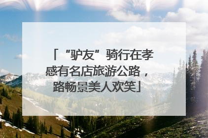 “驴友”骑行在孝感有名店旅游公路，路畅景美人欢笑