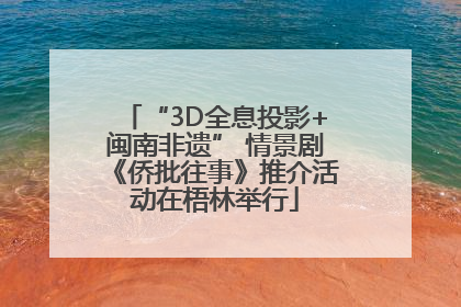 “3D全息投影+闽南非遗” 情景剧《侨批往事》推介活动在梧林举行