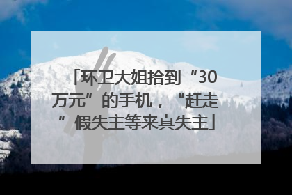 环卫大姐拾到“30万元”的手机，“赶走”假失主等来真失主