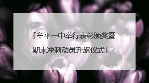 牟平一中举行表彰颁奖暨期末冲刺动员升旗仪式