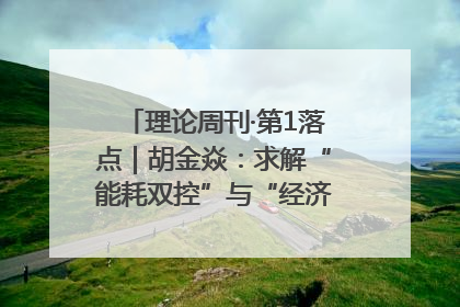 理论周刊·第1落点｜胡金焱：求解“能耗双控”与“经济增长”矛盾
