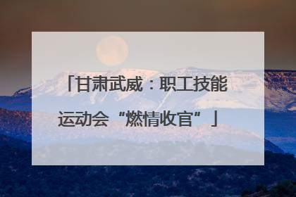 甘肃武威：职工技能运动会“燃情收官”