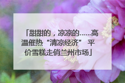 甜甜的，凉凉的……高温催热“清凉经济” 平价雪糕走俏兰州市场