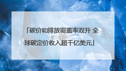 碳价和排放覆盖率双升 全球碳定价收入超千亿美元