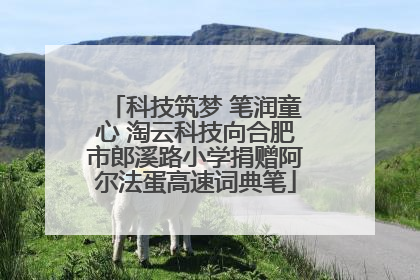科技筑梦 笔润童心 淘云科技向合肥市郎溪路小学捐赠阿尔法蛋高速词典笔