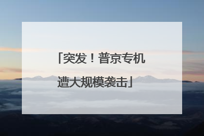 突发！普京专机遭大规模袭击