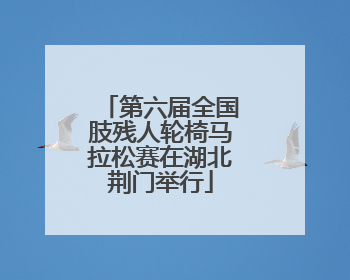 第六届全国肢残人轮椅马拉松赛在湖北荆门举行