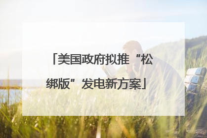 美国政府拟推“松绑版”发电新方案