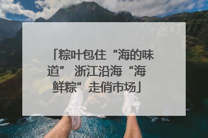 粽叶包住“海的味道” 浙江沿海“海鲜粽”走俏市场