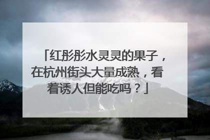 红彤彤水灵灵的果子，在杭州街头大量成熟，看着诱人但能吃吗？