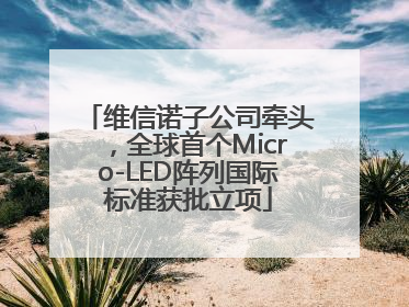 维信诺子公司牵头，全球首个Micro-LED阵列国际标准获批立项