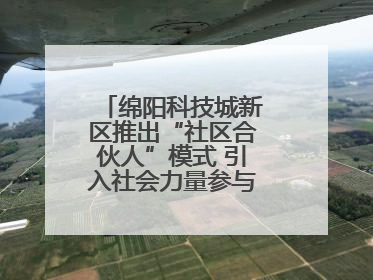 绵阳科技城新区推出“社区合伙人”模式 引入社会力量参与民生共建共治