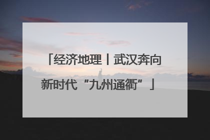 经济地理丨武汉奔向新时代“九州通衢”