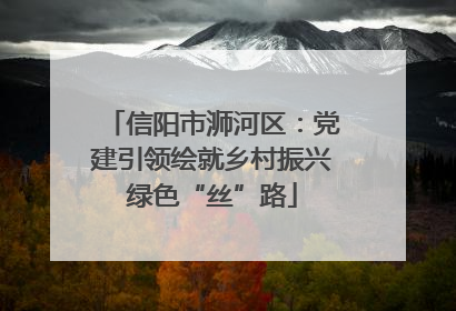 信阳市浉河区：党建引领绘就乡村振兴绿色“丝”路