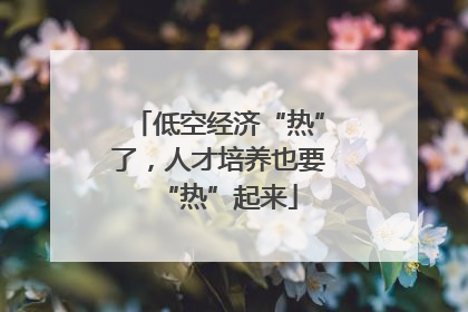 低空经济“热”了，人才培养也要“热”起来