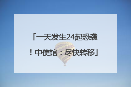 一天发生24起恐袭！中使馆：尽快转移
