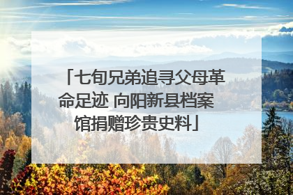 七旬兄弟追寻父母革命足迹 向阳新县档案馆捐赠珍贵史料