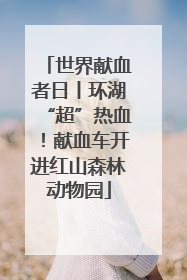 世界献血者日丨环湖“超”热血！献血车开进红山森林动物园