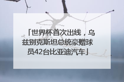 世界杯首次出线，乌兹别克斯坦总统豪赠球员42台比亚迪汽车