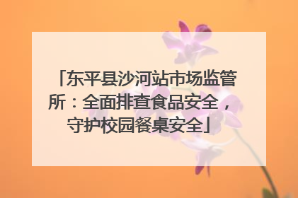 东平县沙河站市场监管所：全面排查食品安全，守护校园餐桌安全
