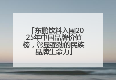 东鹏饮料入围2025年中国品牌价值榜，彰显强劲的民族品牌生命力