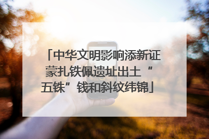 中华文明影响添新证 蒙扎铁佩遗址出土“五铢”钱和斜纹纬锦