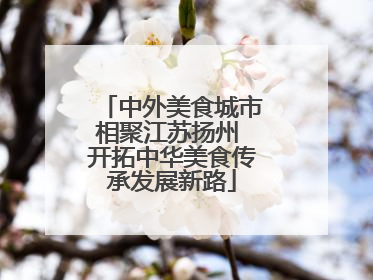 中外美食城市相聚江苏扬州 开拓中华美食传承发展新路
