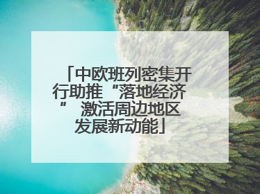 中欧班列密集开行助推“落地经济” 激活周边地区发展新动能