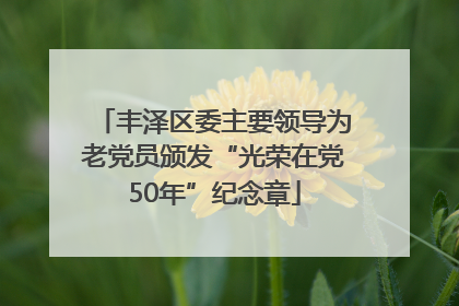 丰泽区委主要领导为老党员颁发“光荣在党50年”纪念章