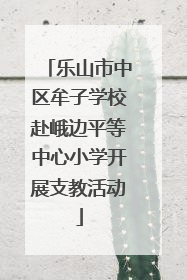 乐山市中区牟子学校赴峨边平等中心小学开展支教活动