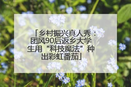乡村振兴真人秀：团风90后返乡大学生用“科技魔法”种出彩虹番茄