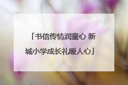 书信传情润童心 新城小学成长礼暖人心