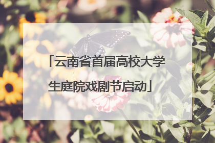 云南省首届高校大学生庭院戏剧节启动