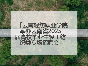 云南轻纺职业学院举办云南省2025届高校毕业生轻工纺织类专场招聘会