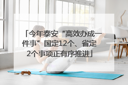 今年泰安“高效办成一件事”国定12个、省定2个事项正有序推进