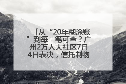从“20年糊涂账”到每一笔可查？广州2万人大社区7月4日表决，信托制物业如何取“信”？